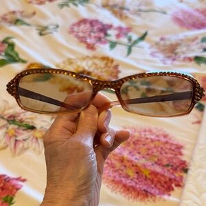 Jimmy Crystal Swarovski Crystal Embellished Brown Sunglasses